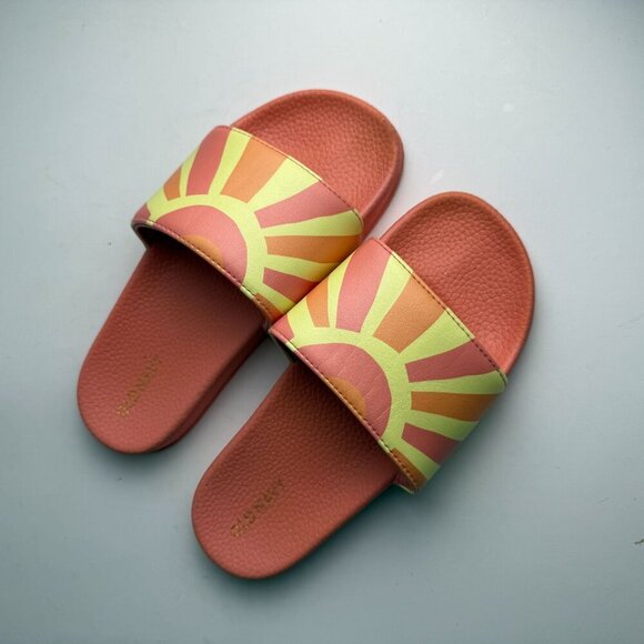 Old Navy Girls Pool Slide Sandals Sun Ray Coral Size 1-2 - Picture 3 of 7